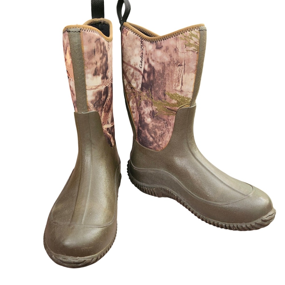 Muck Boot Company Kids Hale Rain Boots Camo Waterproof Olive Green Size 5